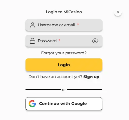 ¿Cómo iniciar sesión después de registrarte en MiCasino?
